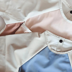 Bavette manche longue - Tricolor bleu - 6-12 mois