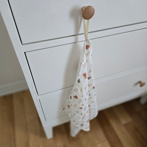 Mini doudou mousseline - Pour la suce - 70% bamboo 30% coton - Modèle Champignon
