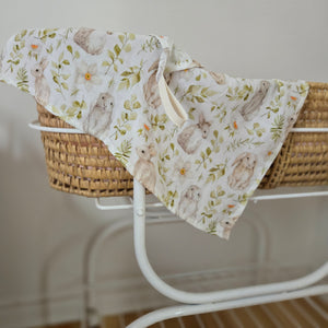 Mini doudou mousseline - Pour la suce - 70% bamboo 30% coton - Modèle Lapin