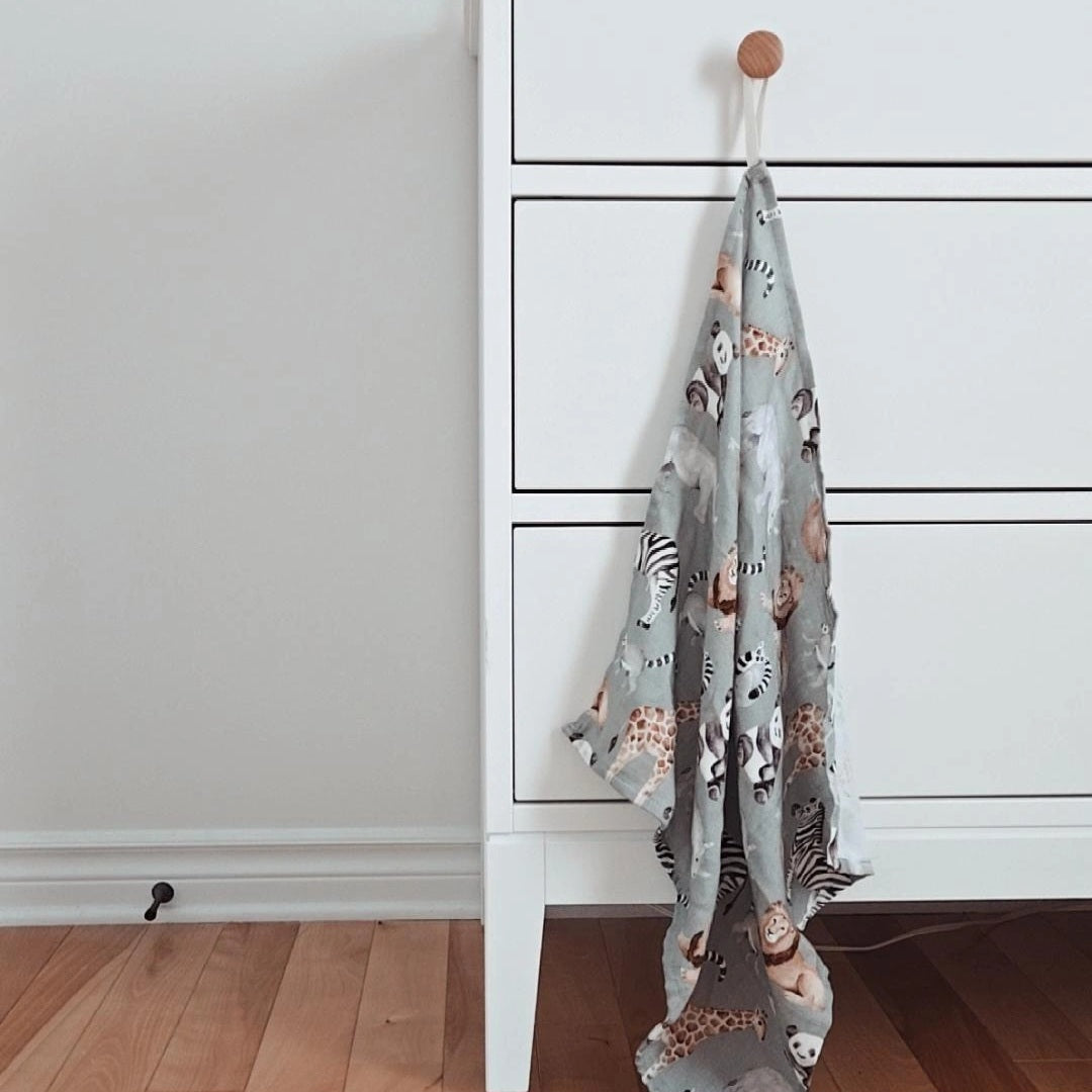 Mini doudou mousseline - Pour la suce - 70% bamboo 30% coton - Modèle Animaux