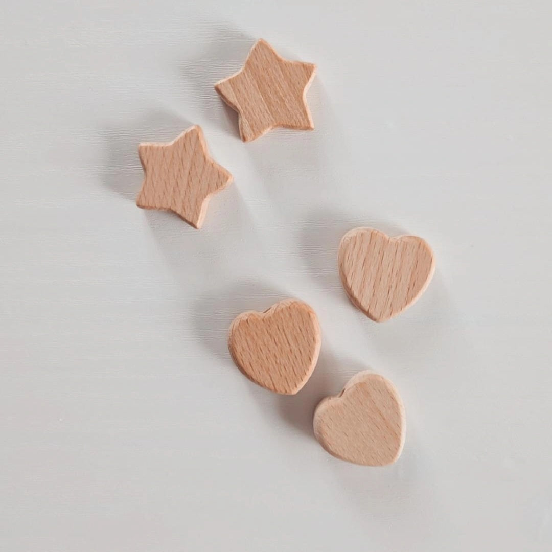 Coeur/étoile bois
