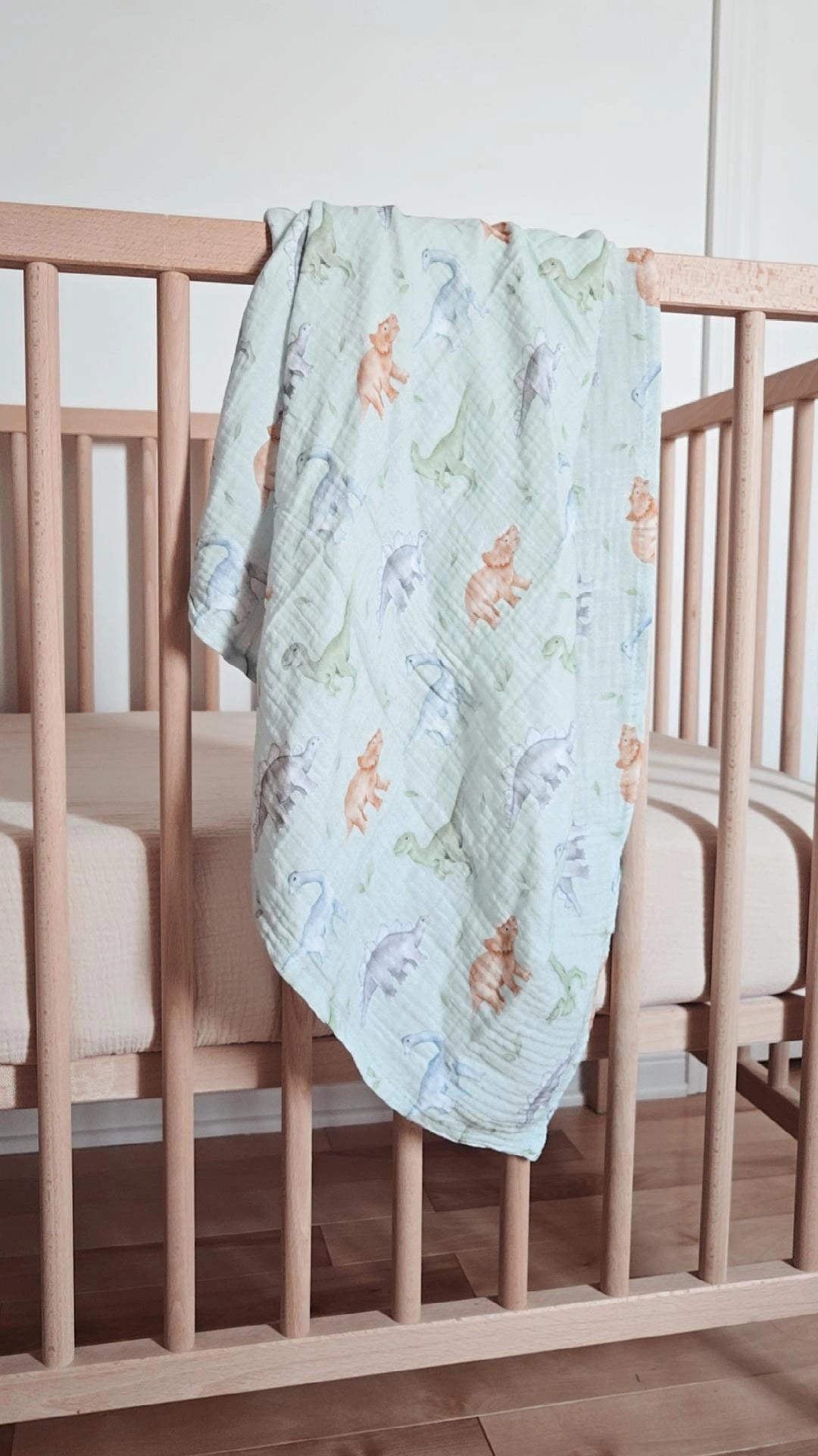 Petite mousseline Dino -50% bamboo/50% coton - 31"x31"