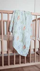 Petite mousseline Dino -50% bamboo/50% coton - 31"x31"