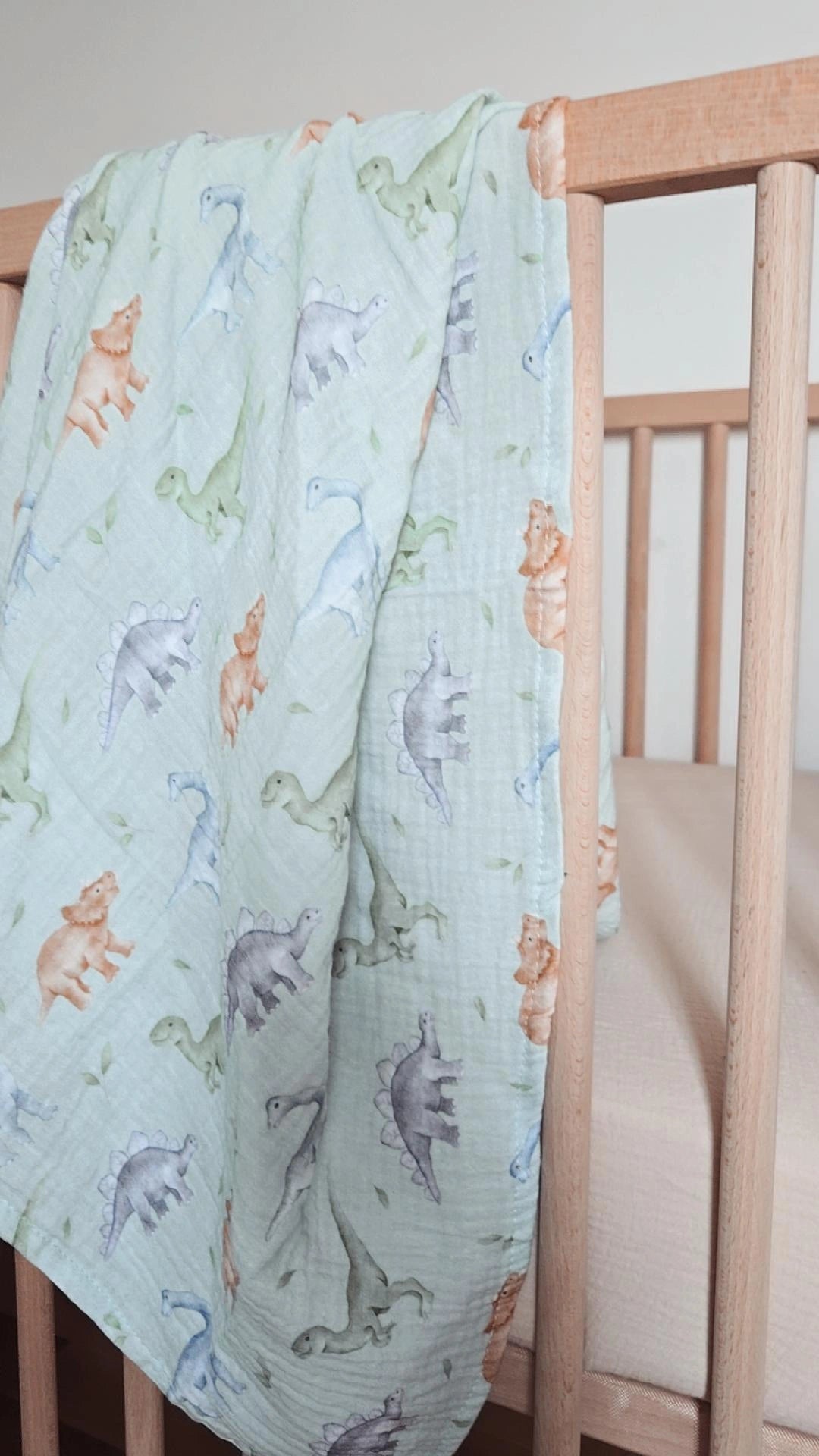 Petite mousseline Dino -50% bamboo/50% coton - 31"x31"