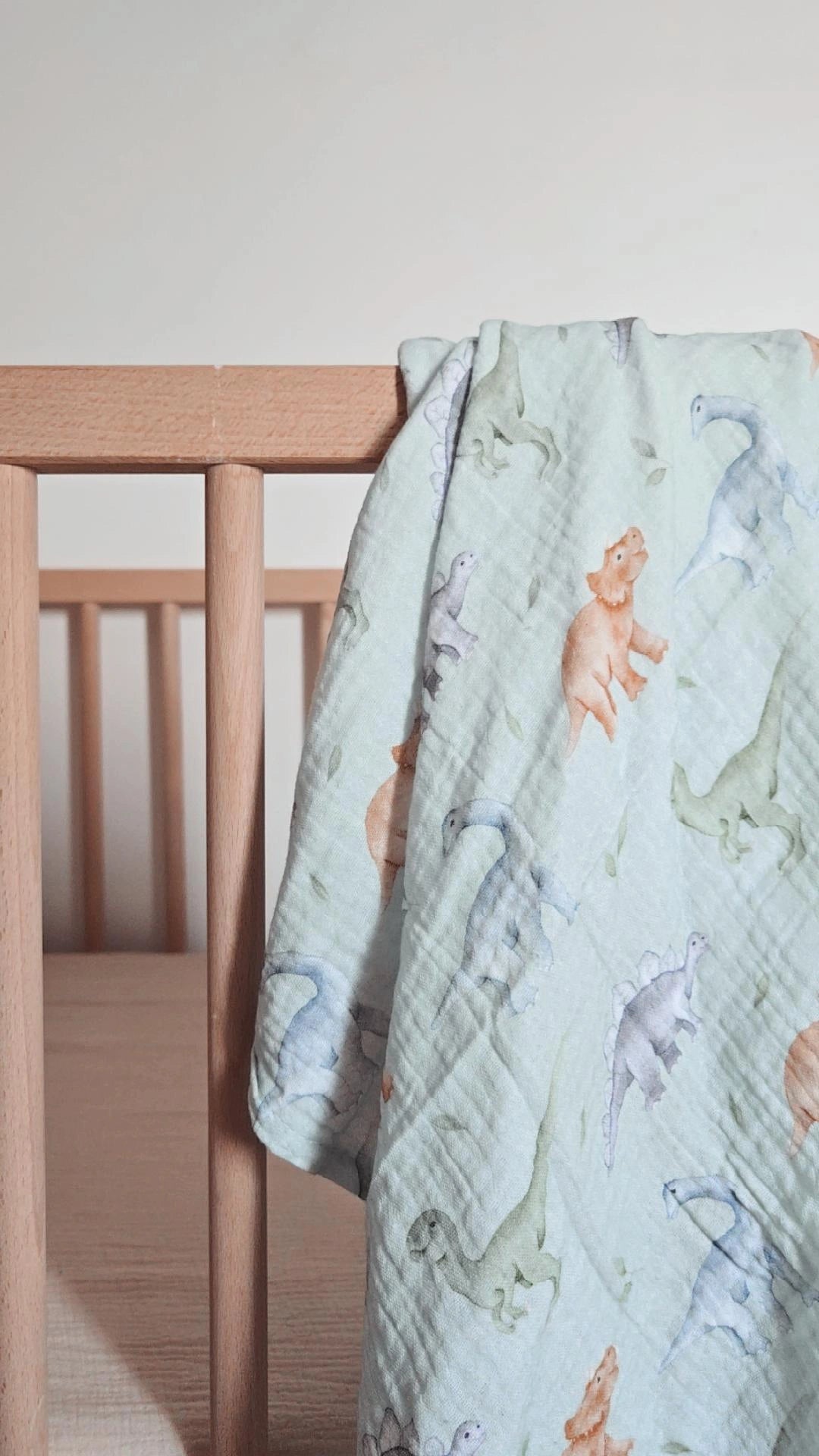 Petite mousseline Dino -50% bamboo/50% coton - 31"x31"