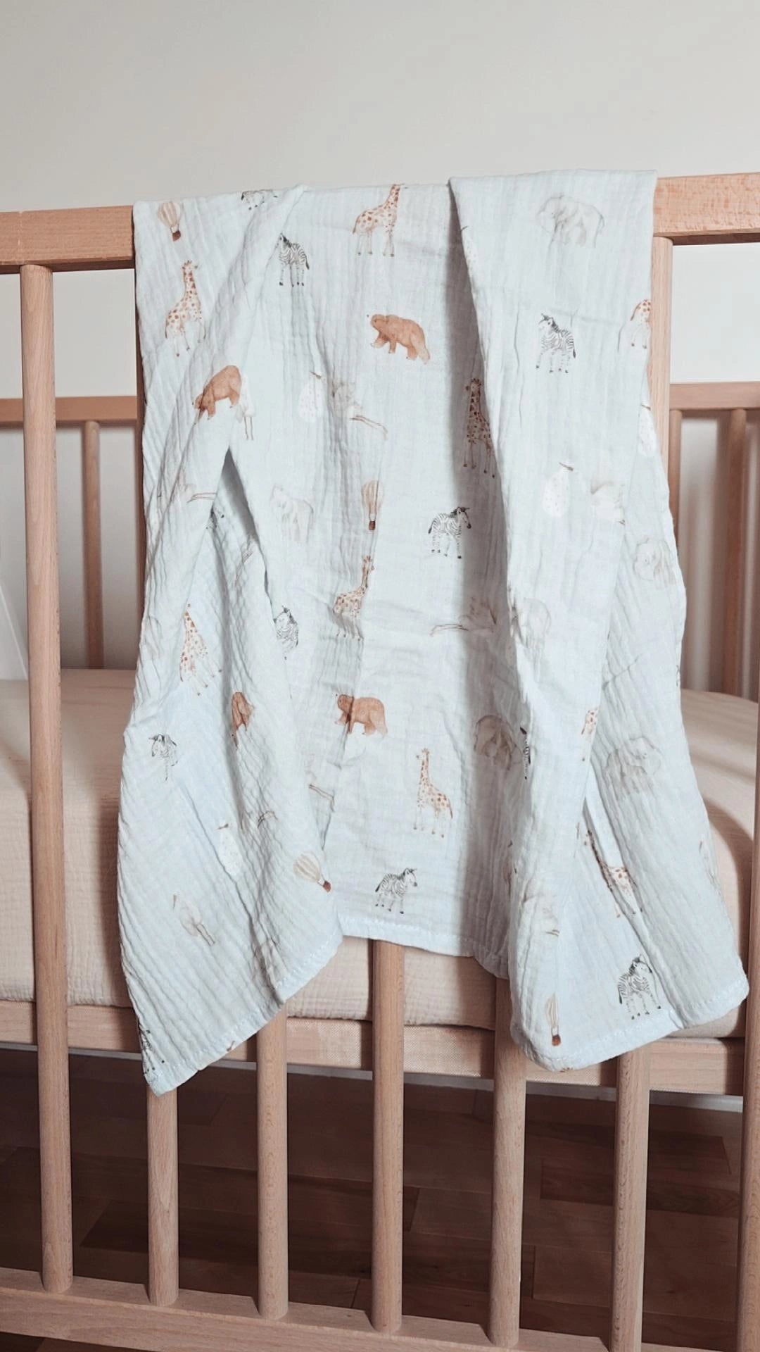 Petite mousseline - Doux animaux - 50% bamboo /50% coton - 31"x31"