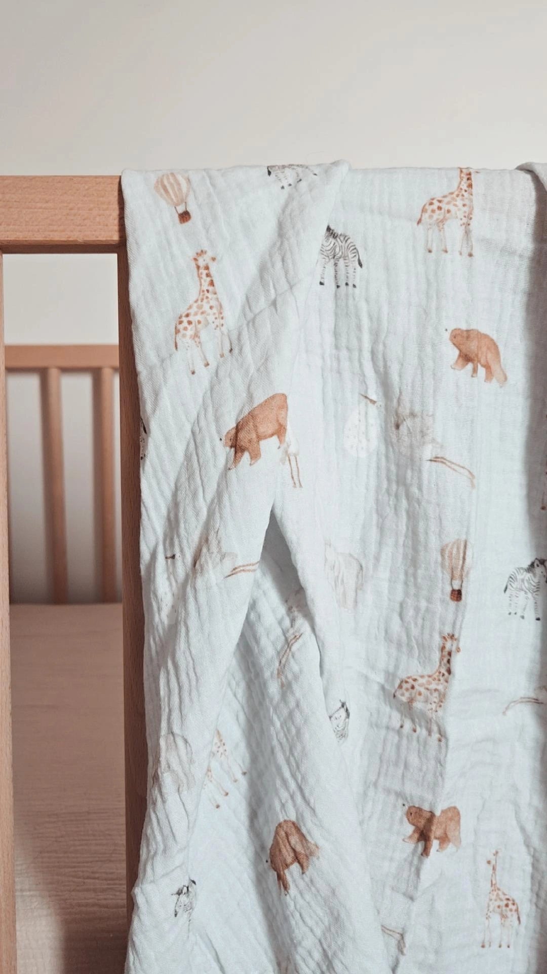 Petite mousseline - Doux animaux - 50% bamboo /50% coton - 31"x31"