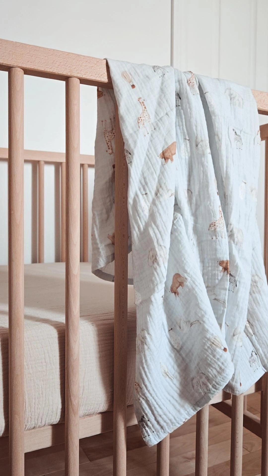 Petite mousseline - Doux animaux - 50% bamboo /50% coton - 31"x31"