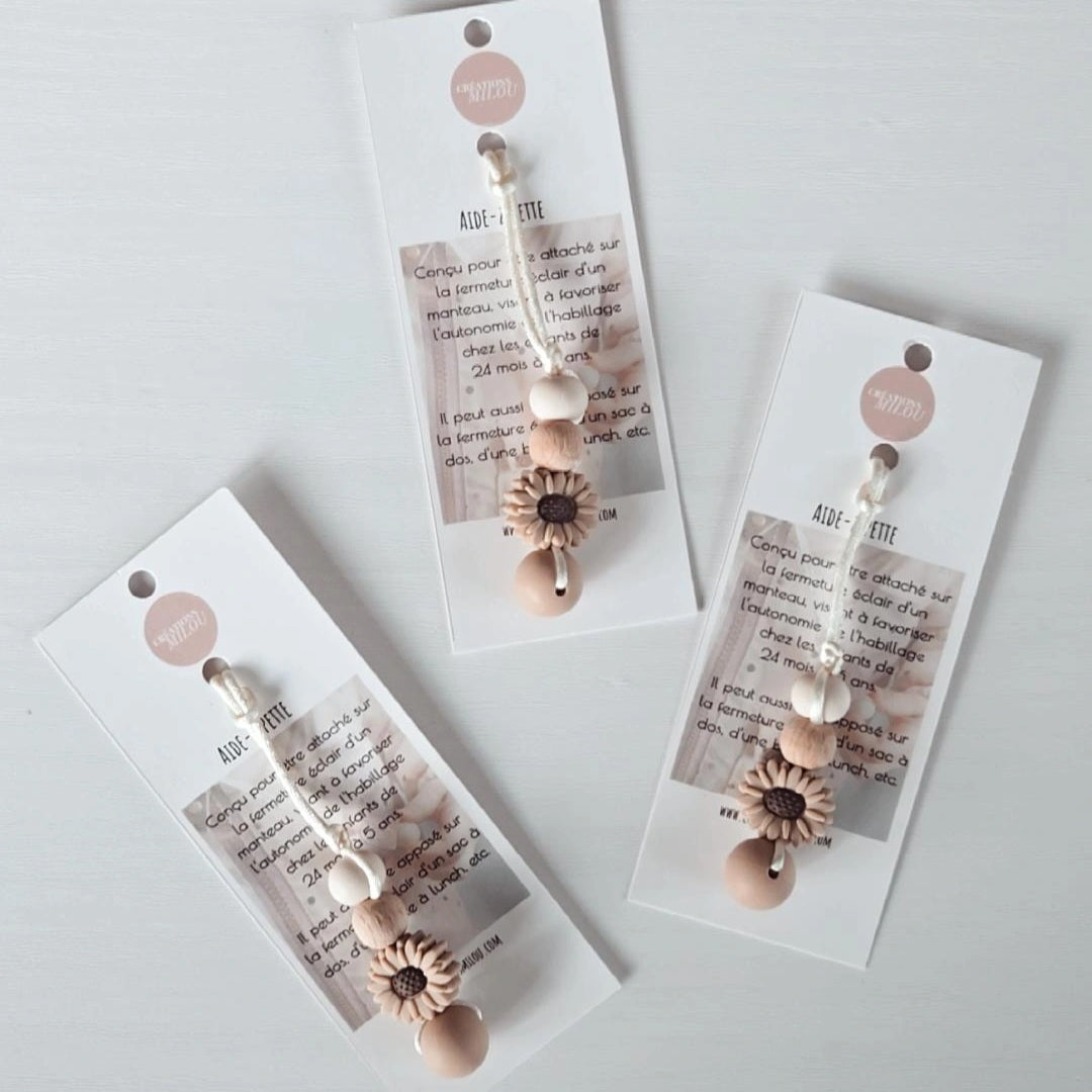 Aide-zipette - Marguerite Beige
