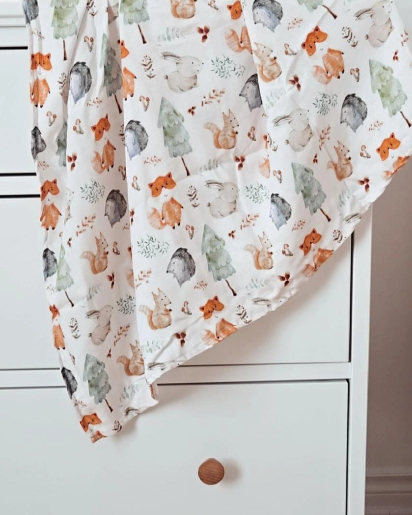 Mousseline - Forêt - 47 "x 47"  70% bamboo 30% coton