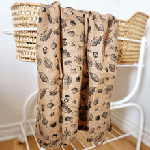 Charger l&#39;image dans la galerie, SOLDE - Mousseline - Feuillage d&#39;automne- 50% bamboo / 50% coton
