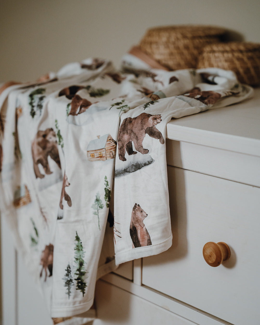 Doudou Jersey - Ours/ arc-en-ciel  34" x 44"