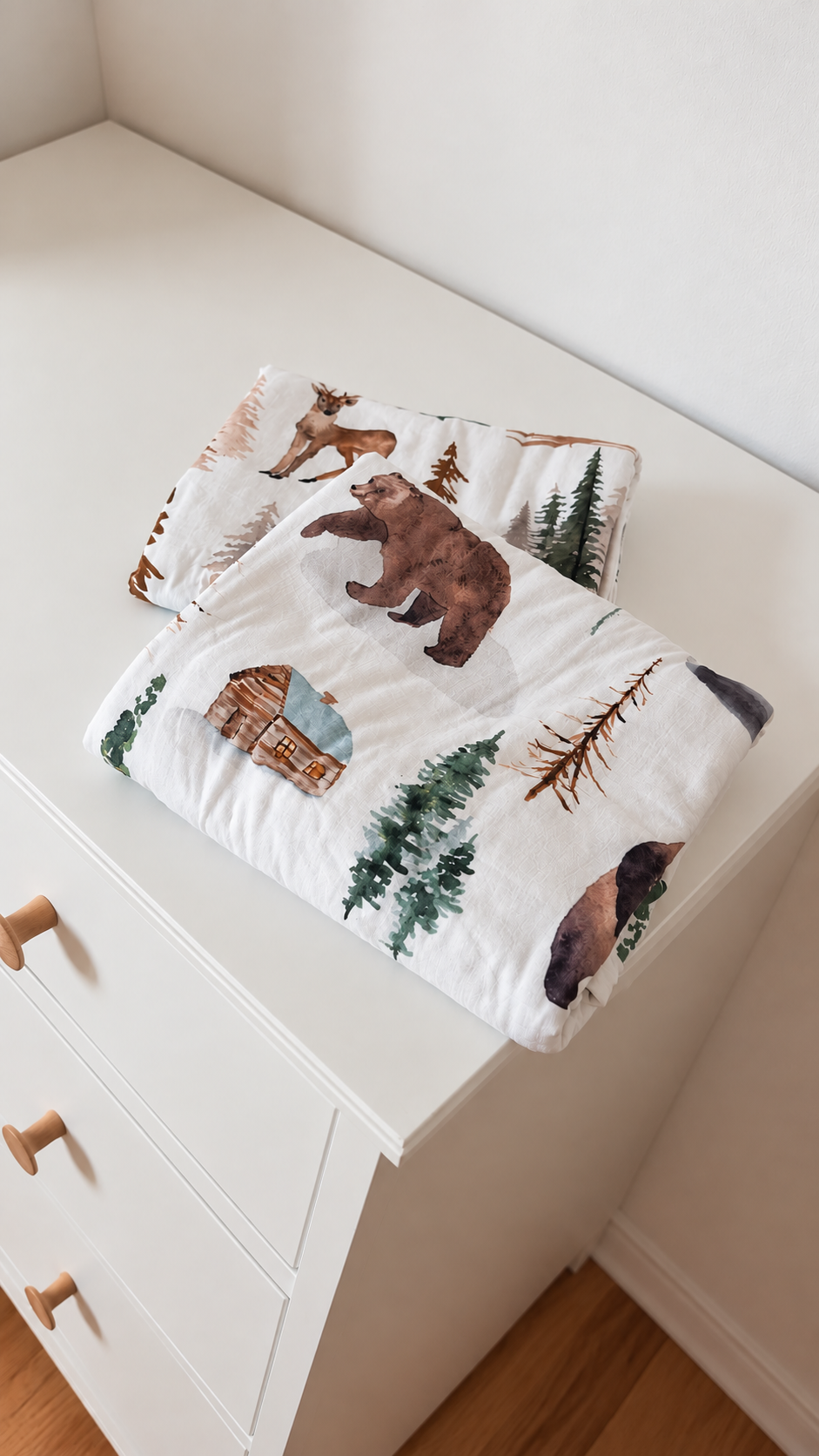 Doudou Jersey - Ours/ arc-en-ciel  34" x 44"
