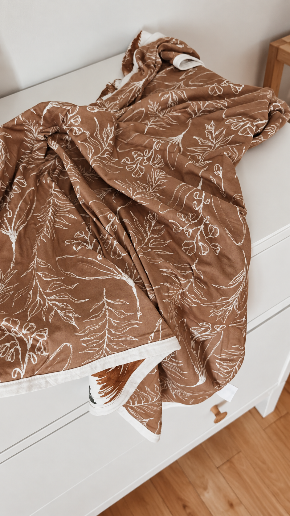 Doudou Jersey - Cerf / Feuillage 34" x 44"
