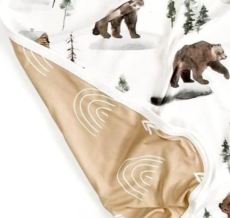 Doudou Jersey - Ours/ arc-en-ciel  34" x 44"