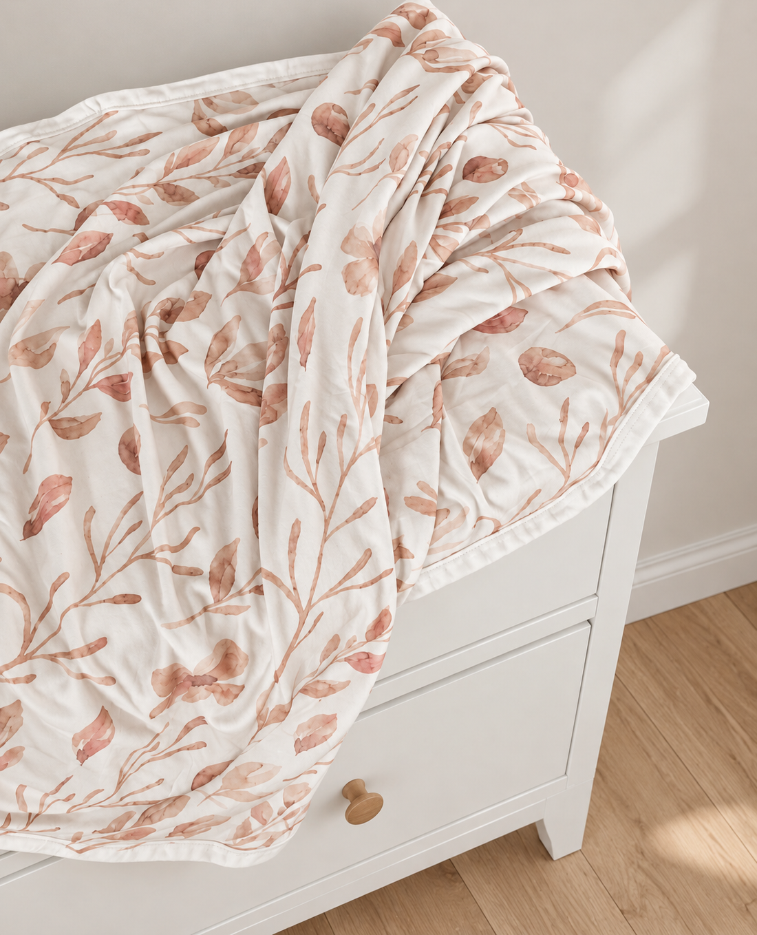 Doudou Jersey - Fleural / Blush 34" x 44"