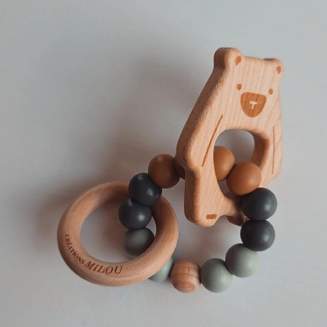 NOUVEAU - Hochet de dentition - Ours