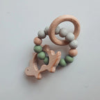 Hochet de dentition - Stégosaure - Eucalyptus - Speckled