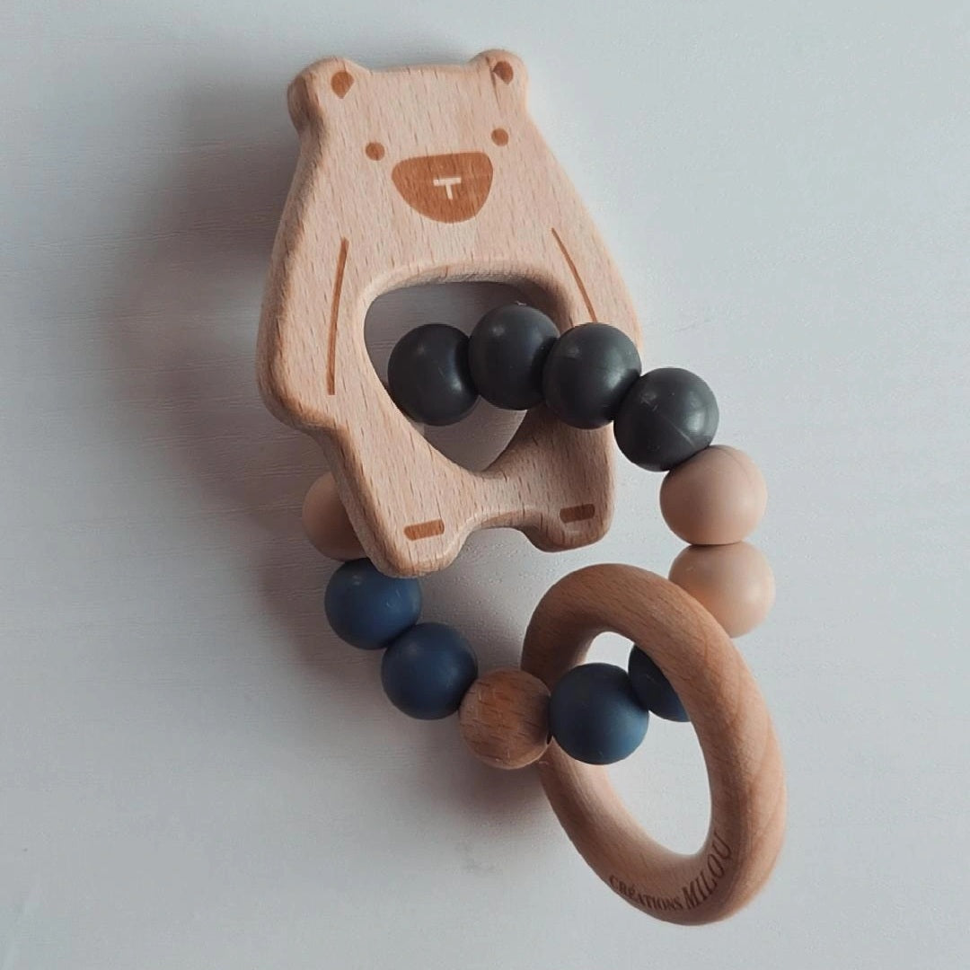 NOUVEAU - Hochet de dentition - Ours