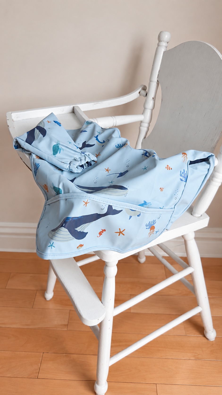 Bavette manche longue - Animaux marin 6-18 mois