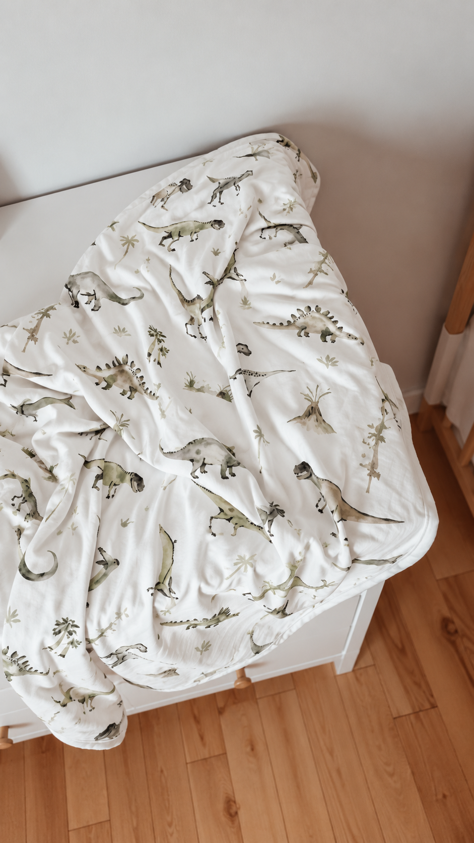 Doudou Jersey - Dinosaure / Palmier  34" x 44"